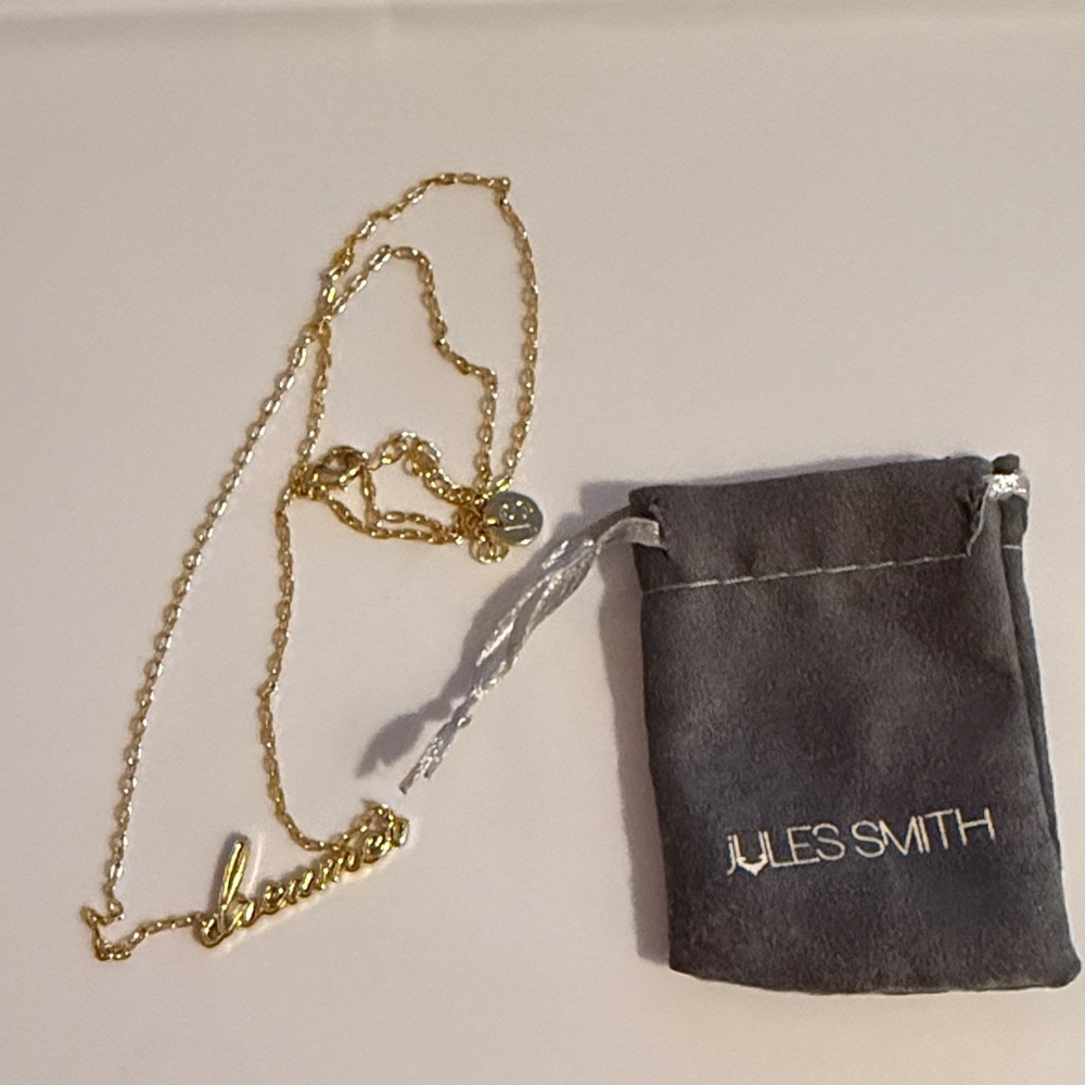 Jules Smith Gold Script Necklace